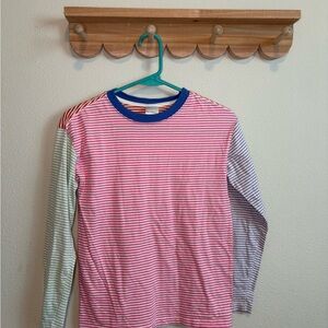 Hanna Andersson Long-Sleeve Striped Tee - Pink, Blue, Green, Lavender